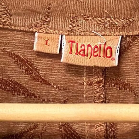VTG Tianello Penelope Fitted Light Brown (Terracotta) Deconstructed Jacket Sz L - Picture 6 of 6